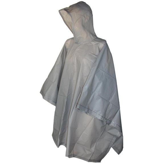 Size one sizeone size Hooded Pullover Rain Poncho with Side Snaps