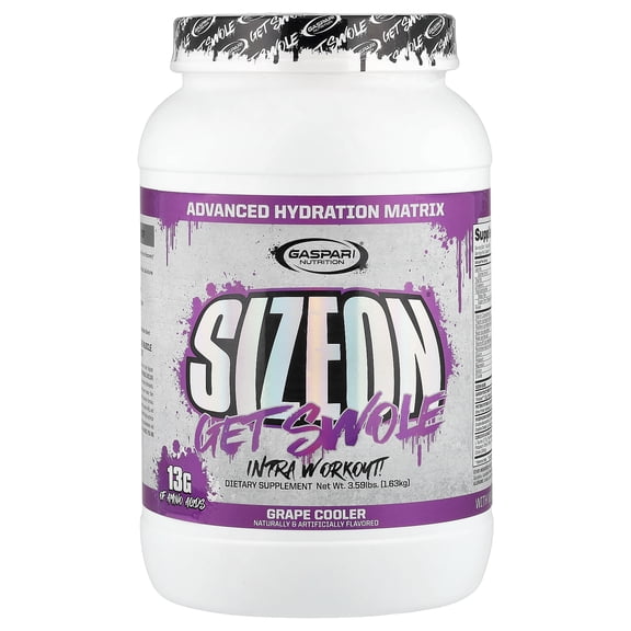Gaspari Nutrition SizeOn, Intra Workout, Grape Cooler, 3.59 lbs (1.63 kg)