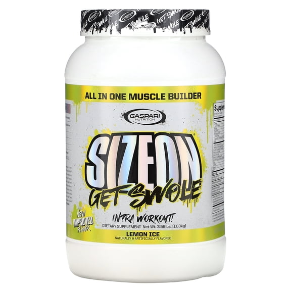 Gaspari Nutrition SizeOn, All In One Muscle Builder, Lemon Ice, 3.59 lbs (1.63 kg)