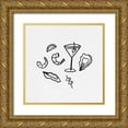 thumbnail image 1 of Sizemore, Natalie 12x12 Gold Ornate Wood Framed with Double Matting Museum Art Print Titled - Late Lunch II, 1 of 4
