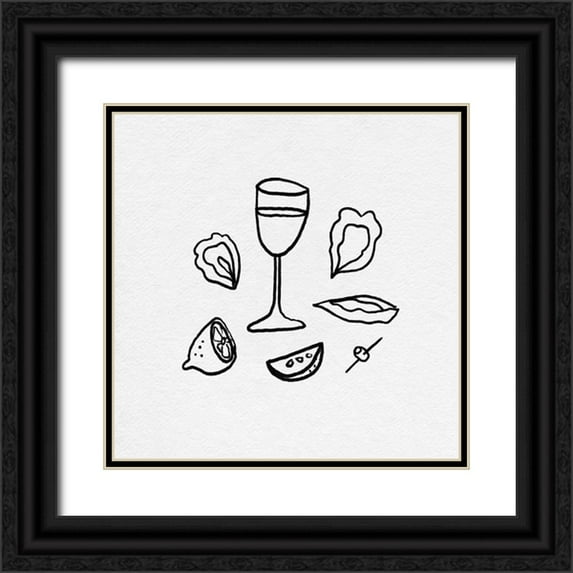 Sizemore, Natalie 20x20 Black Ornate Wood Framed with Double Matting Museum Art Print Titled - Late Lunch I