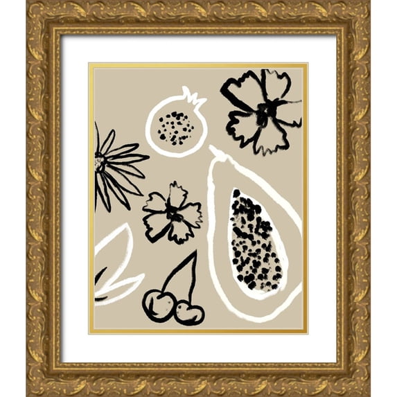 Sizemore, Natalie 20x24 Gold Ornate Wood Framed with Double Matting Museum Art Print Titled - Summer Bounty II