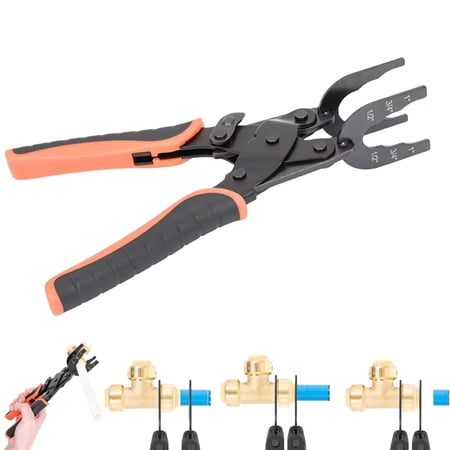 Sizes 1/2", 3/4", 1" Disconnect Pliers, Push Fit Disconnect Tong Tool, Multi-Sized Removal Tool, Push To Connect Removal Tools Disconnects Tongs for Pvc Copper Pipe (2 PCS)