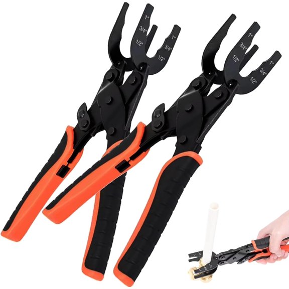Sizes 1/2", 3/4", 1" Disconnect Pliers, for Removing Brass Push-In, Push-In Connections, Multi-Sized Removal Tool (2pcs)