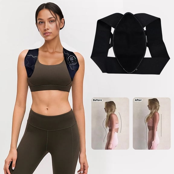 Sizes L EMS Posture Corrector - Smart Posture Trainer for Upper Back & Shoulder Pain Relief - Wireless Muscle Stimulator with App