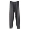thumbnail image 1 of Sizes M-XXXL Full Length Pants Plus Size Women's Four Season Casual Solid Color Drawstring Loose Fitting Home Clothes, Gifts for Yourself, Dark Gray, 1 of 9