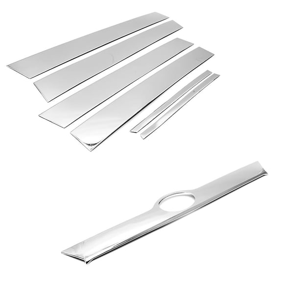 Sizver Chrome Stainless Steel 6pcs Pillar Posts+Trunk Lift Accent Trim For 2012-2014 Toyota Camry