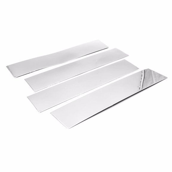 Sizver Chrome Stainless Steel Pillar Posts Accent Covers For 2015-2017 F150 Crew/Extended Cab *Without Keypad Cutout*