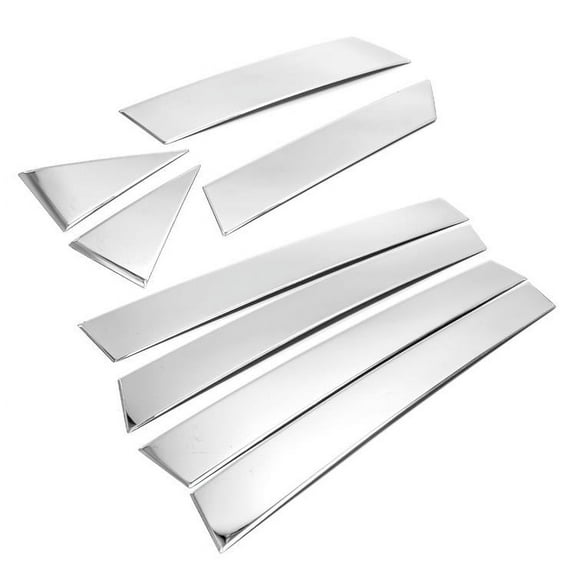 Sizver Chrome Stainless Steel Pillar Posts Accent Coverss For 2013-2016 Nissan Altima 8pcs