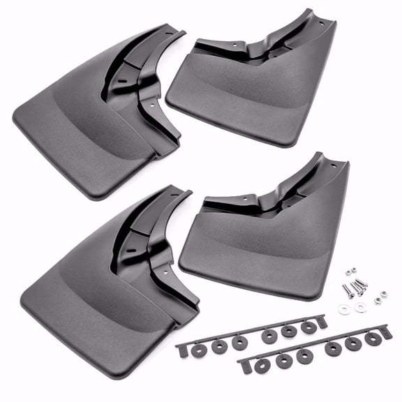 Sizver NO-DRILL Mud Guards Flaps Splash Guards Molded Front&Back For 2009-2017 Ram 1500 with OEM Fender Flares