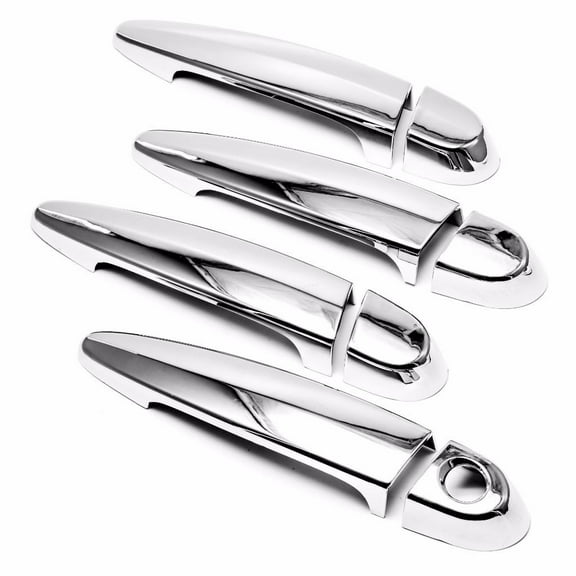 Sizver Ultra Chrome Door Handle Covers For 2006-2011 BMW E90 3-SERiES 4DR SEDAN 323i/ 325i/ 328i/ 330i/ M3*No passenger Keyholes*