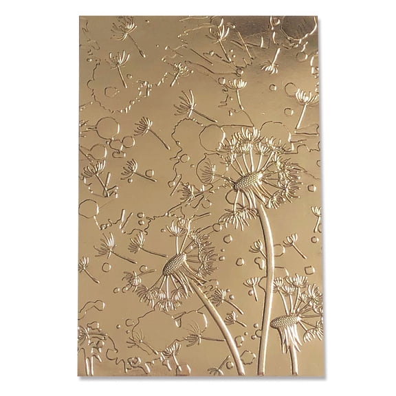 Sizzix 3-D Textured Impressions Dandelion Wish Embossing Folder, 1 Pack