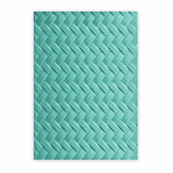 Sizzix 3-D Textured Impressions Embossing Folder - Woven by Lynda Kanase