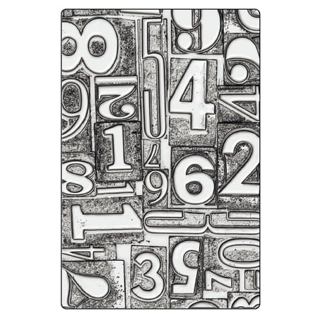 Sizzix 3D Embossing Folder, Numbered by Tim Holtz, Large/A5, 1PCS