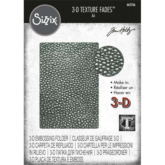 Tim Holtz 3D Texture Fades Embossing Folder, Cracked, 6.5 in x 0.2 in, 1 Pack