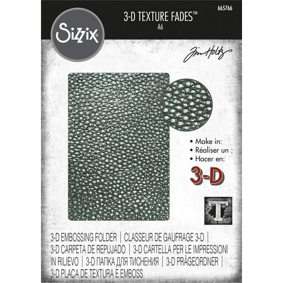 Tim Holtz 3D Texture Fades Embossing Folder, Cracked, 6.5 in x 0.2 in, 1 Pack
