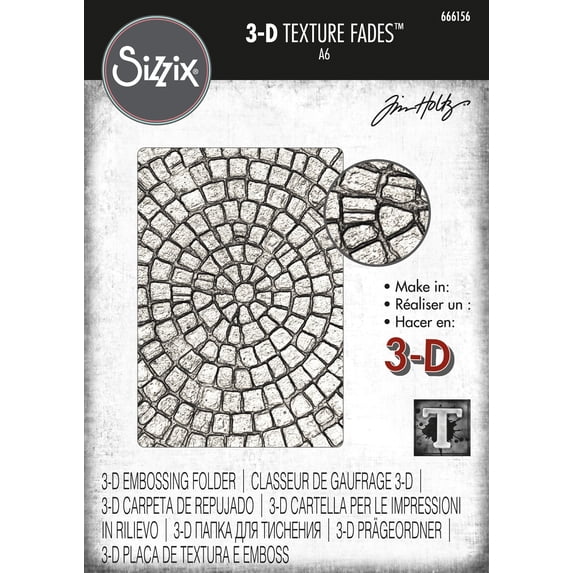 Tim Holtz Mosaic Embossing Folder, 3D Texture for Papercrafting, Card ...
