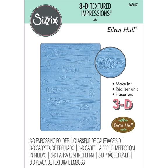 Sizzix 3D Textured Impressions By Eileen Hull-Silverware