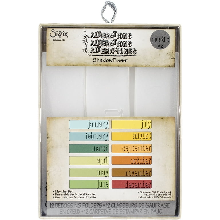 Sizzix 660046 Sizzix Shadow Press A2 Debossing Folders 12