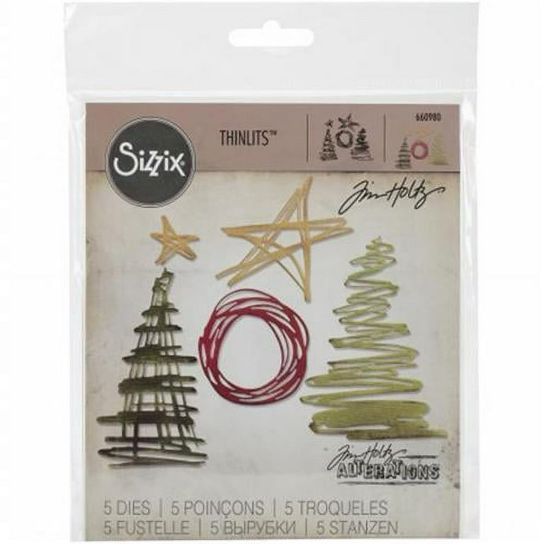 Sizzix 660980 Thinlits Dies By Tim Holtz - Festive Scribbles