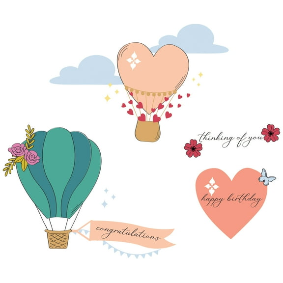 Sizzix A5 Clear Stamp Set - Up and Away by Catherine Pooler, 30PK