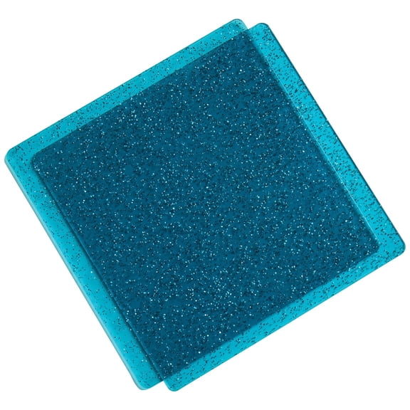 Sizzix Accessory Cutting Pads 6"X6" 1 Pair - Stacey Park-Teal With Glitter, Limited Edition