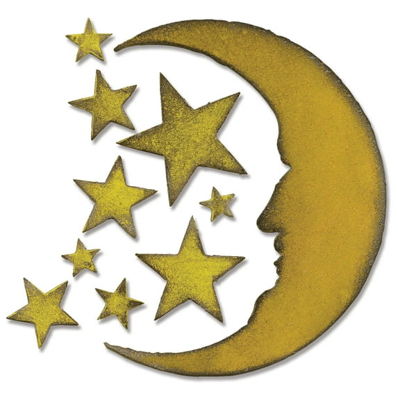 Sizzix Bigz Die by Tim Holtz 5.5"X6" Crescent Moon & Stars
