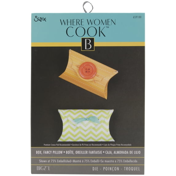 Sizzix Bigz Large Die By Where Women Cook 6inX8.75inFancy Pillow Box