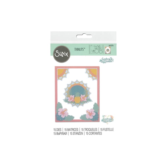 Sizzix Thinlits Die Set 15PK - Tropical Elements by Courtney Chilson