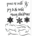Sizzix Christmas Collection Clear Acrylic Stamps Seasonal Calligraphy