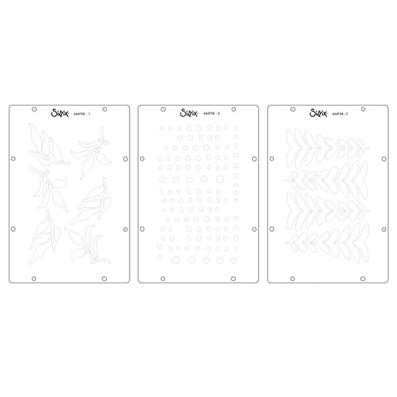 Sizzix Clear Stamp Set 6/Pkg W/Stencils 3/Pkg By Cat Kerr-The Visiter