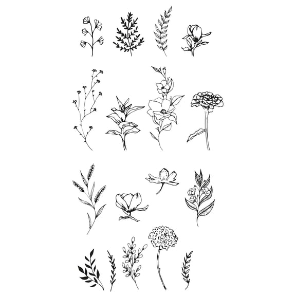 Sizzix Clear Stamp Set By Lisa Jones-Garden Botanicals