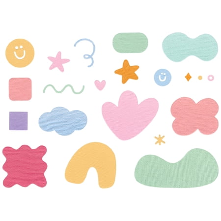 Sizzix Dies Abstract Doodles Thinlits Die Set by Letters by Shells, 19PK, Metal Cutting Dies, Craft Dies