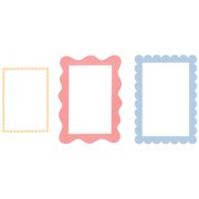 Sizzix Dies Fun Borders Thinlits Die Set by Letters by Shells, 9PK, Metal Cutting Dies, Craft Dies