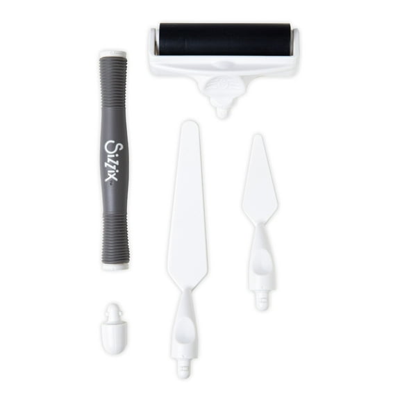 Sizzix Acrylic Crafting Palette Knife & Brayer Set for Art & DIY Projects