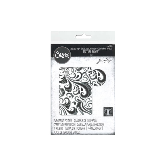 Sizzix Embossing Folders Tim Holtz 3D Texture Fades Swirls