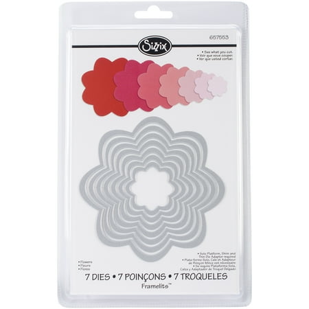 Sizzix Framelits Dies 7/Pkg-Flowers, Pk 1, Sizzix
