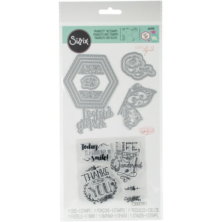 Sizzix Framelits Die & Stamp Set By Katelyn Lizardi Thanks For Being You