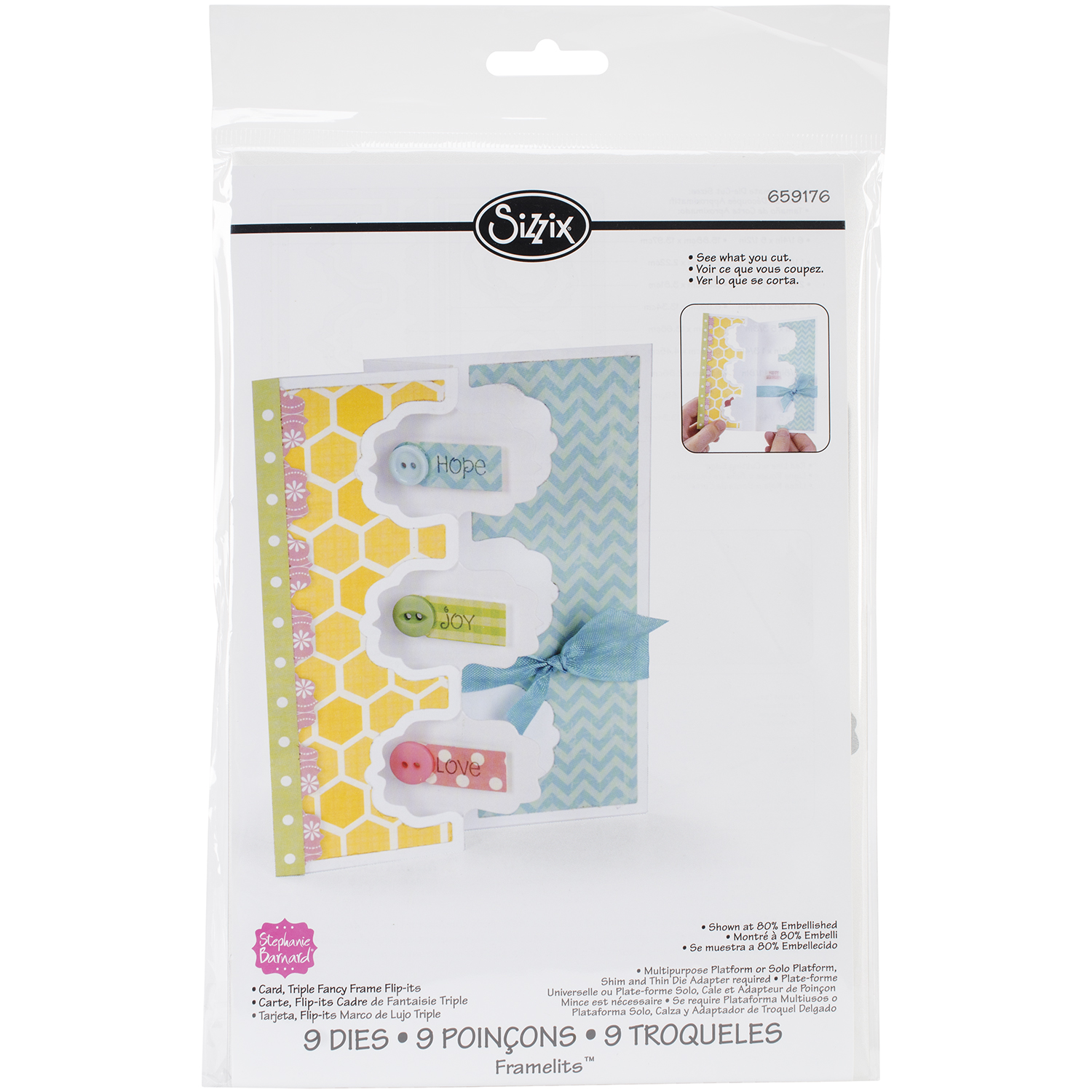 Sizzix Frame Sizzix Framelits Dies 9/Pkg-Triple Fancy Frame Flip-Its Card - Walmart.com