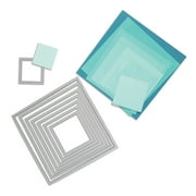 Sizzix Squares Die Set 8 Pack for Scrapbooking & Card Making