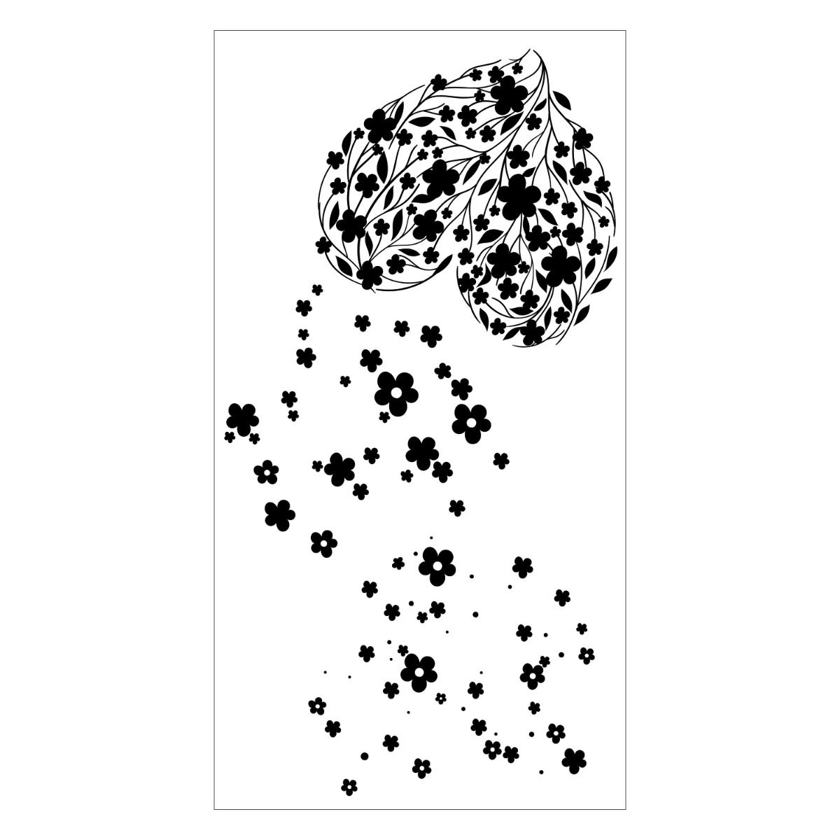 Sizzix Layered Clear Stamps Blossom Heart by Lisa Jones