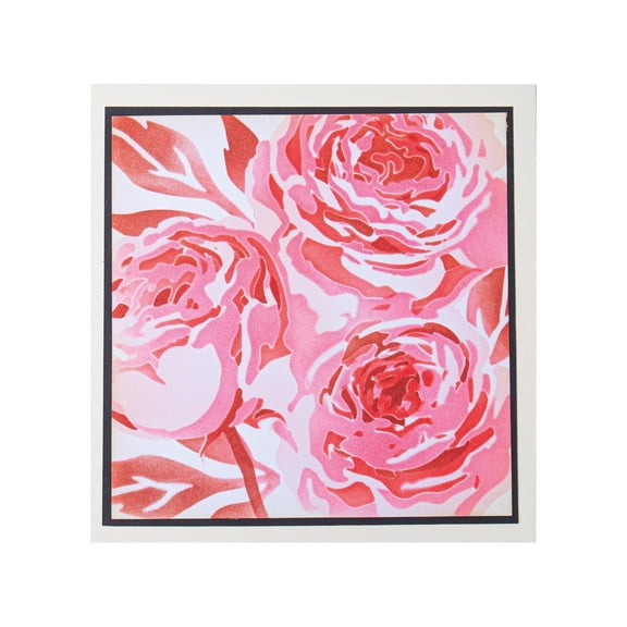 Sizzix Layered Stencil in Peony Art Stencil