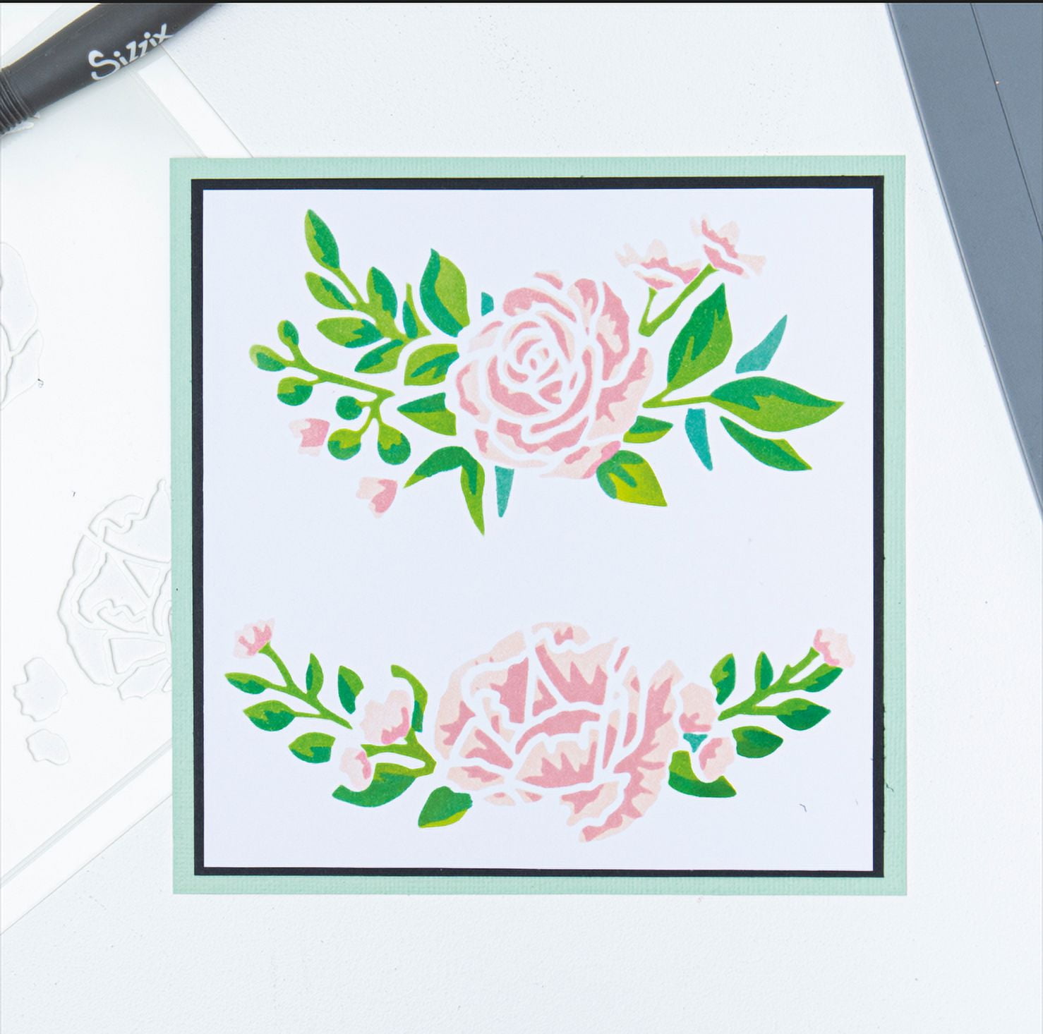 Sizzix gelaagde stencils 4PK Bird & Branches door Olivia Rose Sizzix gelaagde stencils 4PK Bird & Branches door Olivia Rose