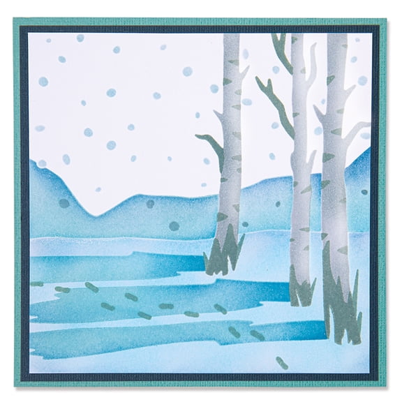 Sizzix Layered Stencils 4PK Winter Scene by Olivia Rose
