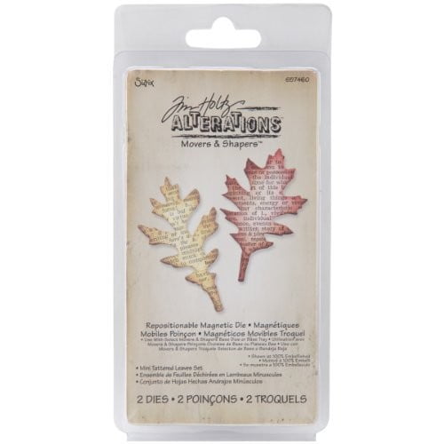 Sizzix Movers & Shapers Die Set 2PK Mini Tattered Leaves Set