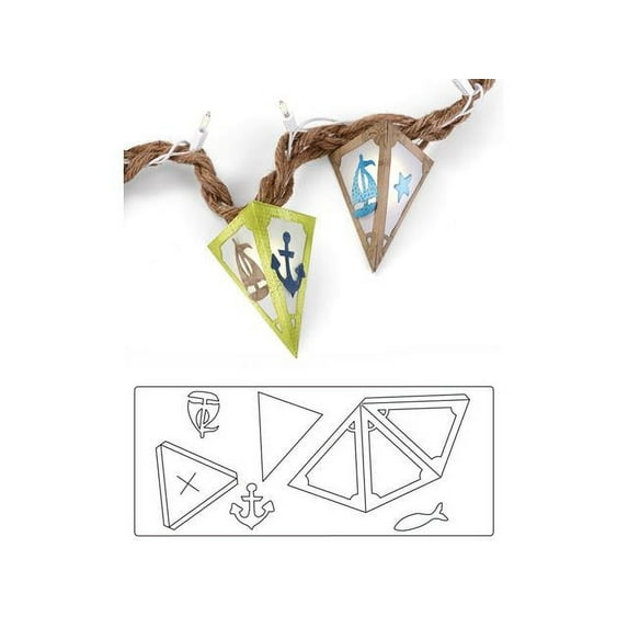 Sizzix SSowell Bigz XL Die Lantern Naut Emblshmts