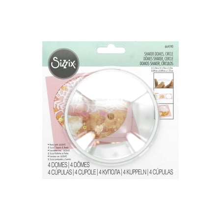 Sizzix Shaker Domes Circle 3 1/2" 4PK