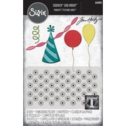 Sizzix 2D TF Embossing Folder w/8PK Thinlit Set Vault Side Order Celebrate by Tim Holtz