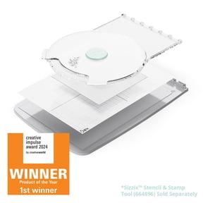 Sizzix Stamp & Spin Tool for Stencil & Stamp Tool. Rotating stamping platform for cardmaking and scrapbooking