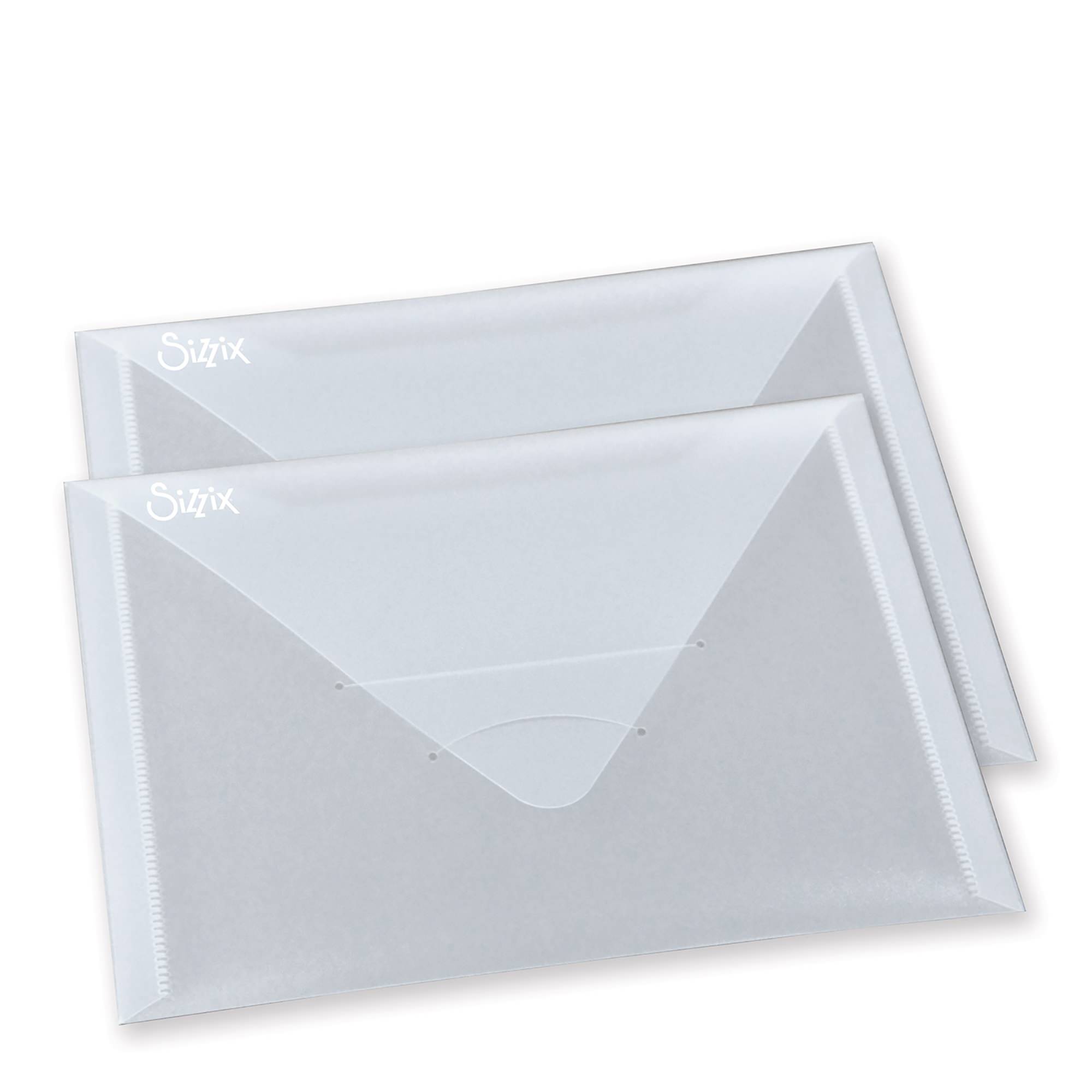 Sizzix Storage lets you stylishly keep and organize all your varied products from this company in one place. Solutions Plastic Envelopes- 2 translucent, stiff, plastic envelopes, with flaps that slide - image 1 of 2